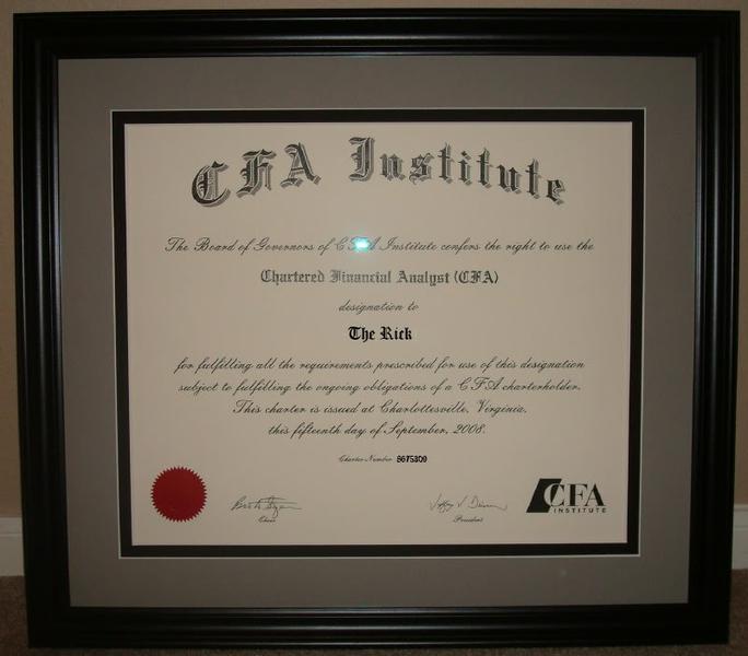 Сертификат CFA